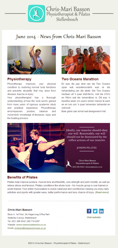 Chri-Mari Basson - June 2014 - Newsletter